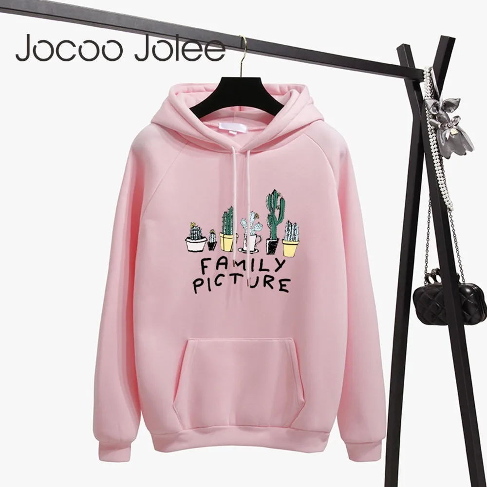 

Jocoo Jolee Women Fashion Long Sleeve O Neck Letter Print Hoodies Autumn Korean Pop Hooded Sweatshirts Harajuku Tops Pink Yellow