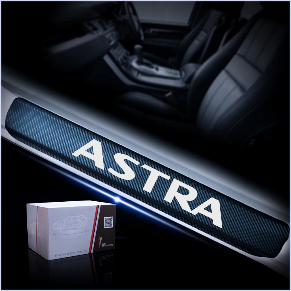 Car Door Sill Protector For OPEL ASTRA Carbon Fiber Vinyl Sticker Scuff Protection Accessories Step Scratch Cover | Автомобили и