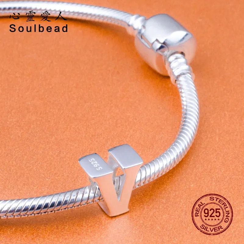 Бусины шармы Soulbead в виде надписи серебро 925 пробы оригинальные бусины для