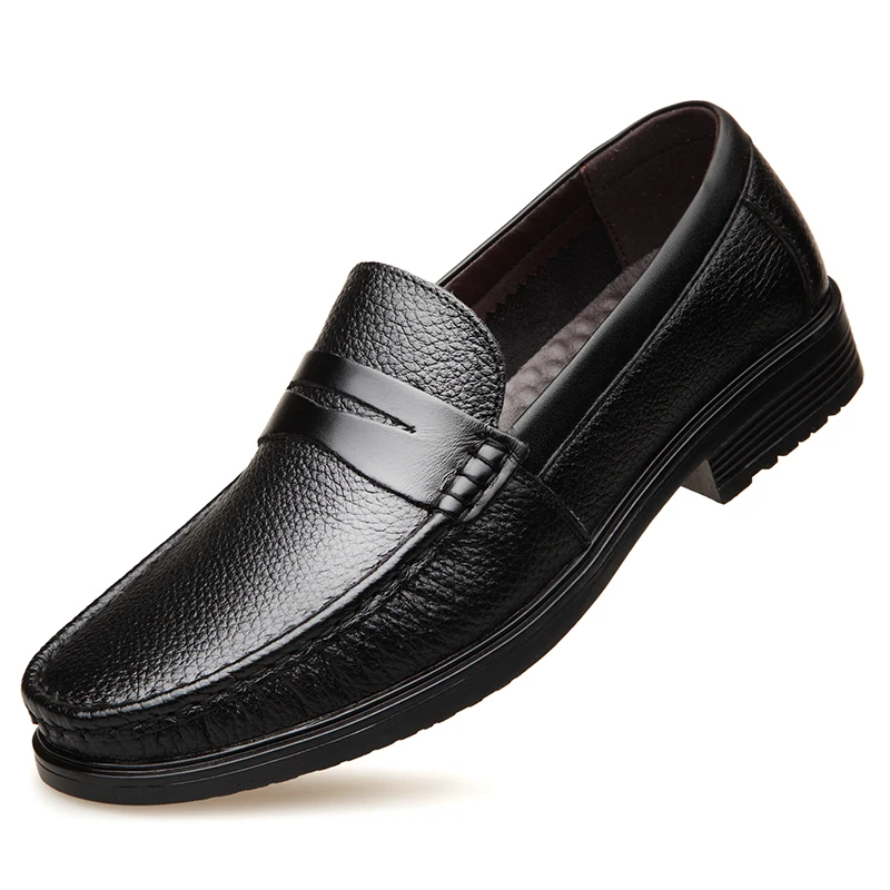 Dropshipping 2019 New Genuine Leather Men Casual Shoes Spring Autumn Breathable Flats Real High Quality DB049 | Обувь
