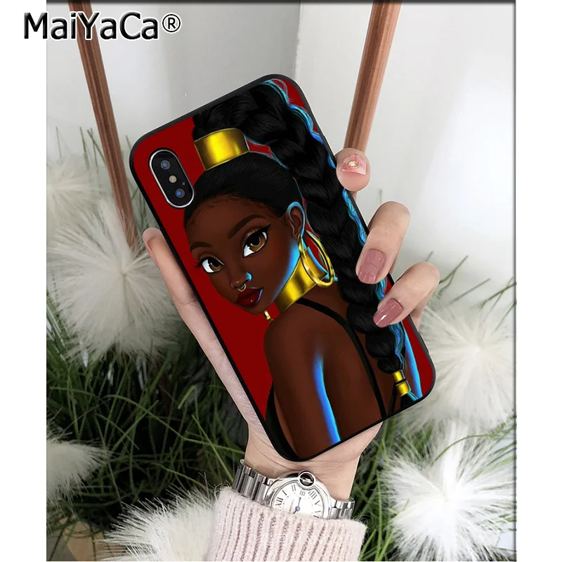 MaiYaCa Африканский афро Черный Девушка меланин поппин ТПУ мягкий чехол для