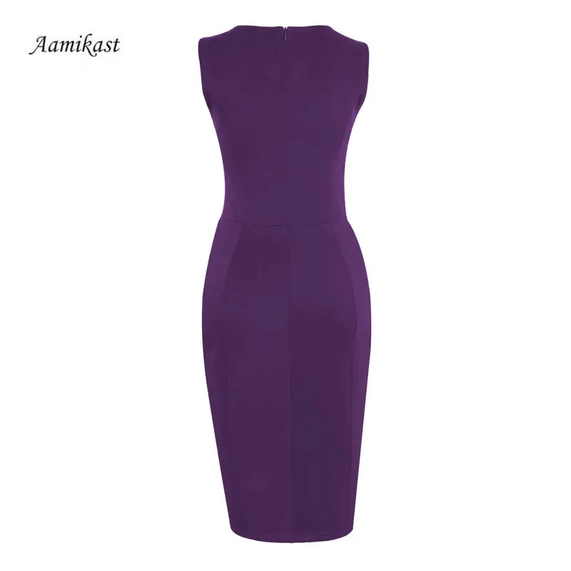 Зимнее женское платье, элегантный воротник, цветной блок, Оптическая иллюзия, искусственный Костюм-двойка, одежда для работы, офиса, облегающее платье бодикон