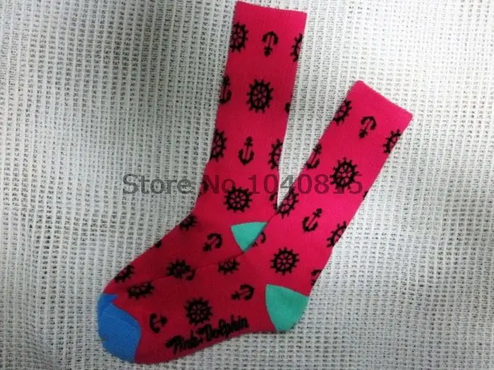 Free Shipping Cotton Stockings for Men Sport Skate Soks Long Dolphin Socks Women WZ025 | Обувь