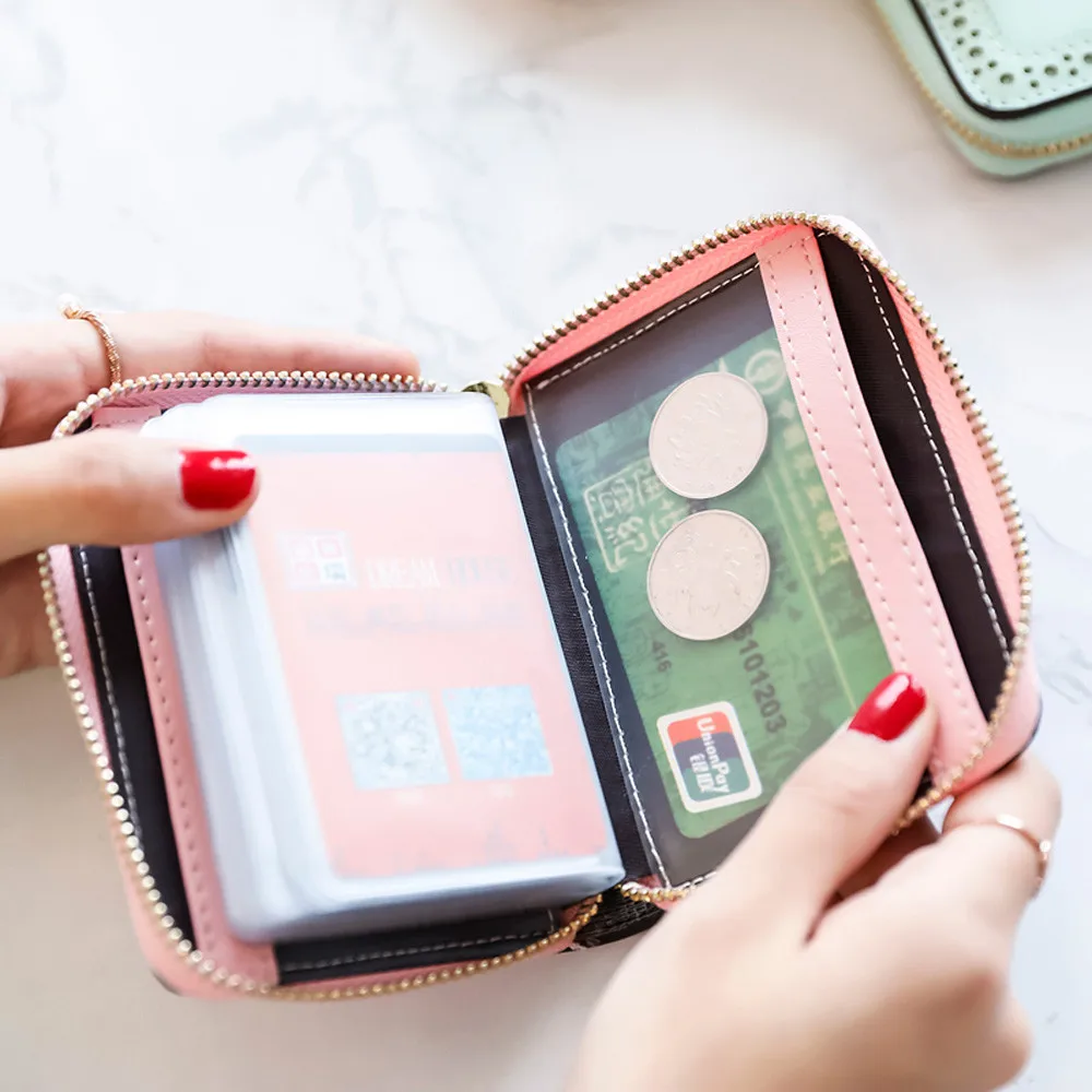 Женский простой короткий кошелек портмоне держатель для карт сумочка монет