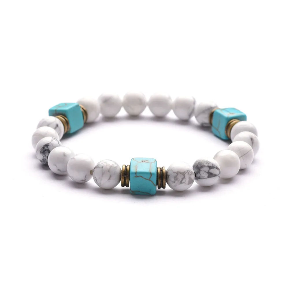 

Бусины Из лавового камня 8 мм Howlite браслет для мужчин и женщин подарок для браслетов