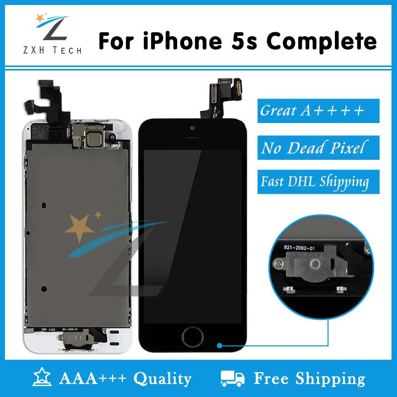 10 шт./лот DHL доставка дисплей мобильного телефона для iPhone 5/5S/5C LCD Pantalla кодирующий