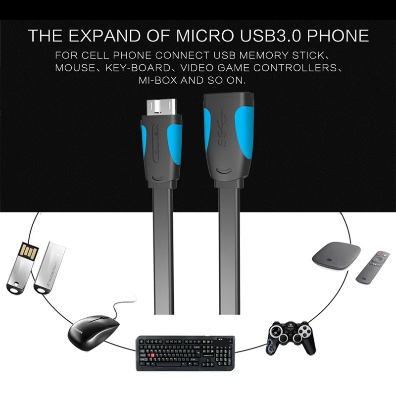Vention Micro USB OTG кабель адаптер 3 0 разъем для huawei Samsung S6 Tablet Xiaomi | Мобильные телефоны и