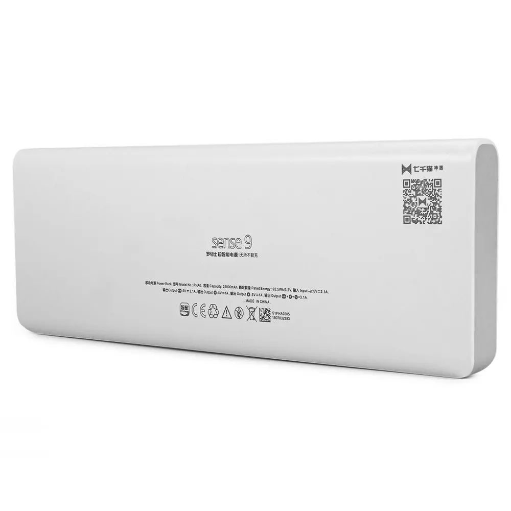 Оригинальный внешний аккумулятор ROMOSS Sense9 25000 мач Sense 9 5 в 3 выхода USB зарядное