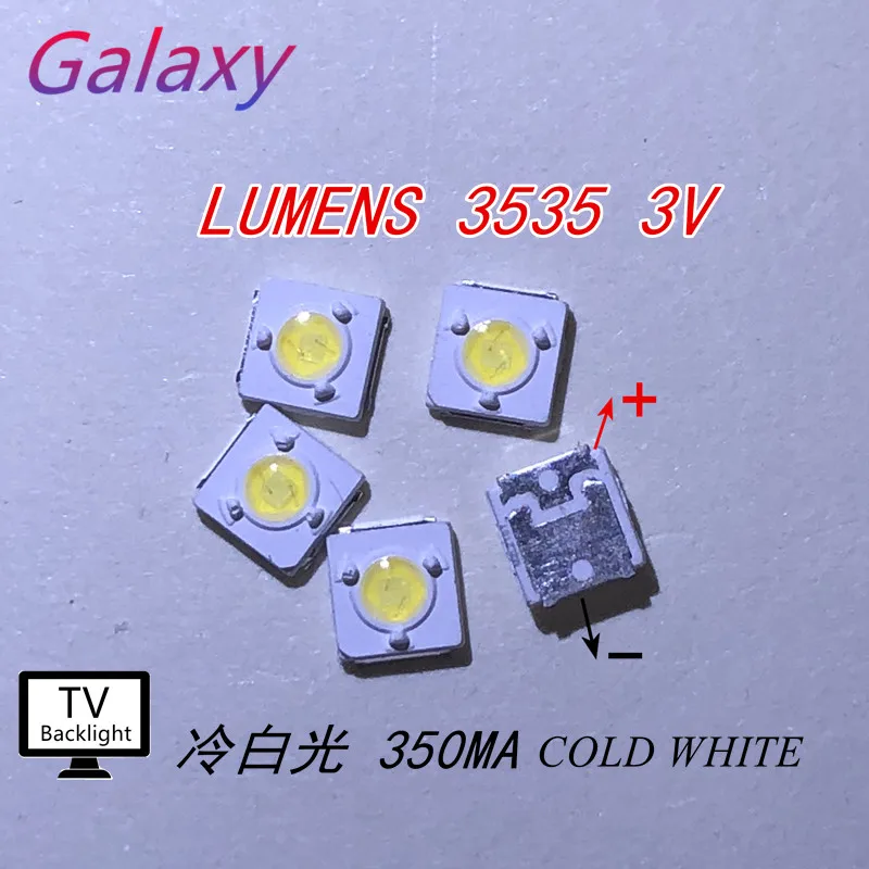 50 шт. люменов SMD LED 3535 3537 3В 1 Вт холодный белый для телевизора подсветка лампы