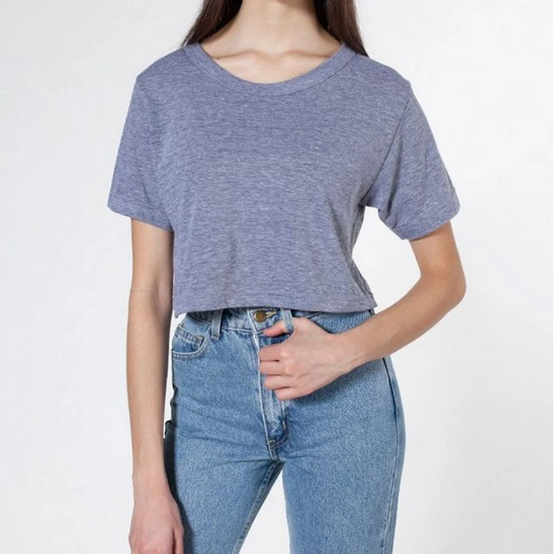 Женский укороченный топ с круглым вырезом 6 цветов | Женская одежда