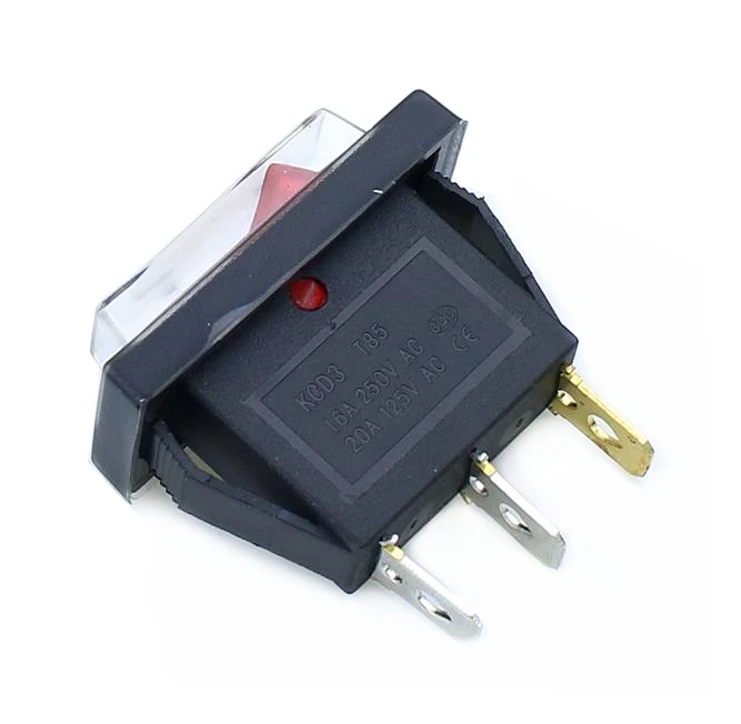 1 шт. KCD3 Мощность переключатель 15A/20A 125 V/250 V 3 Pin кулисный переключатель белый, прозрачный силиконовый Водонепроницаемый защитную крышку прямоугольник