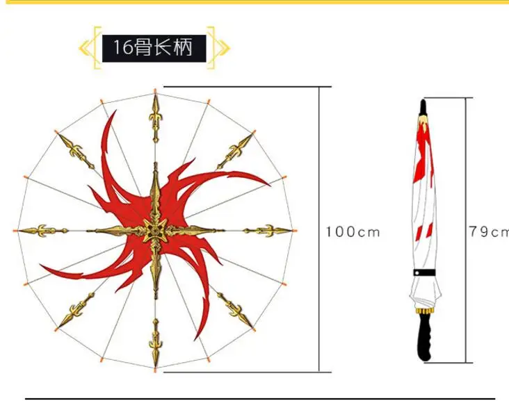

2022 New arrival! New Creative Anime Automatic three-fold black umbrella