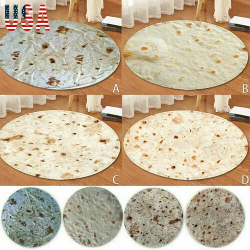Креативное одеяло Burrito 60 см мягкое флисовое покрывало с текстурой тортильи