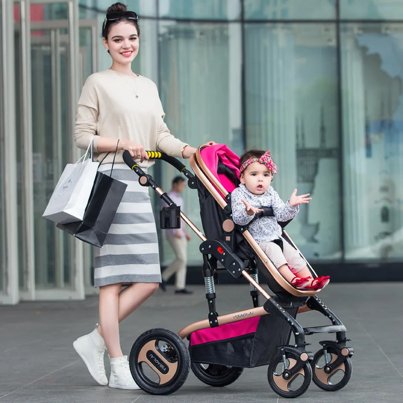 Коляска Babyfond складная с высоким ландшафтом двусторонний Сверхлегкий