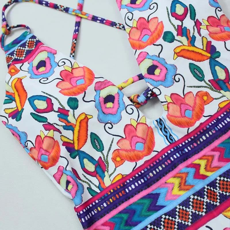 FDBRO Цельный купальник для похудения сексуальное бикини на бретельках с открытой