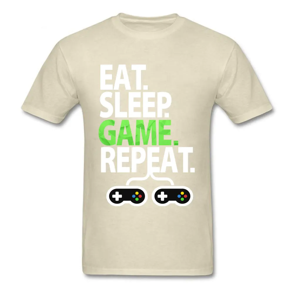 EAT SLEEP игры повторяют Z блок печатных футболка Играть Письмо ПК контроллер PC Gamer