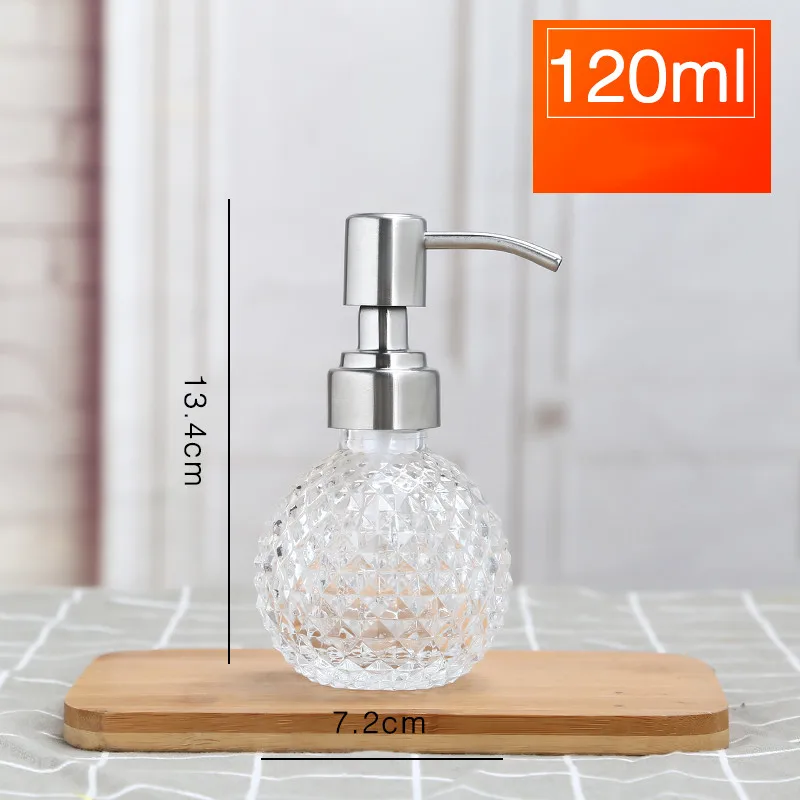 Прозрачная стеклянная бутылка для дезинфицирующего средства рук в европейском