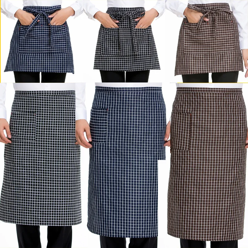 

Restaurant kitchen food service cotton long apron for waiter waitess chef apron cook apron