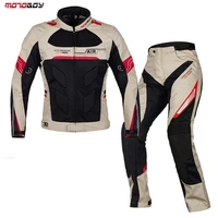 free shipping 1set motoboy summer spring mesh breathable night reflection motorcycle jacket and pant with 9pcs pads
