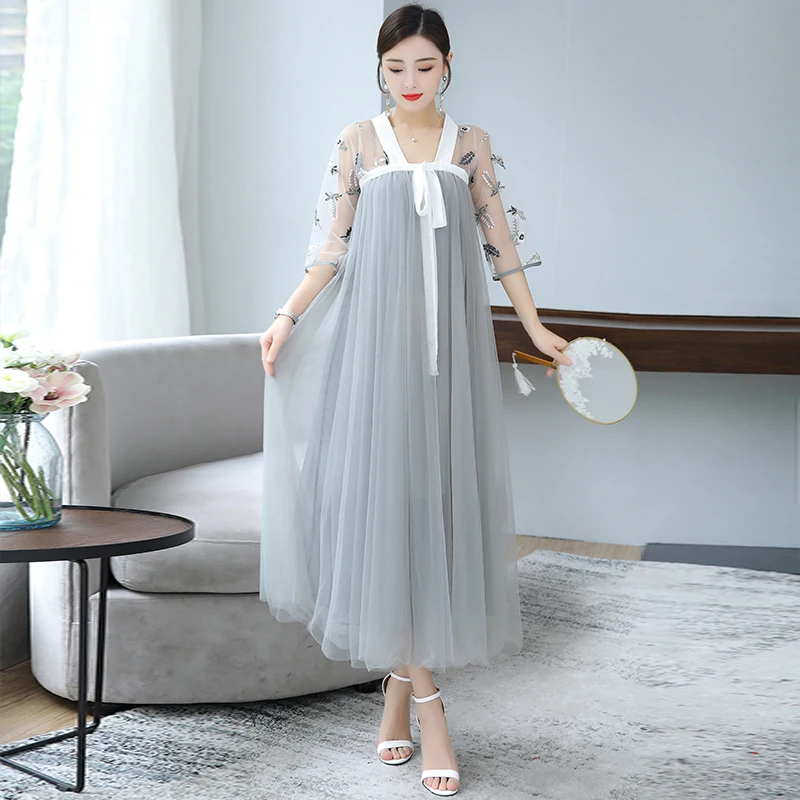 

Retro Asian Style korea Hanbok gown ancient costume Classical Sweet fairy Hanfu summer sexy Dress women