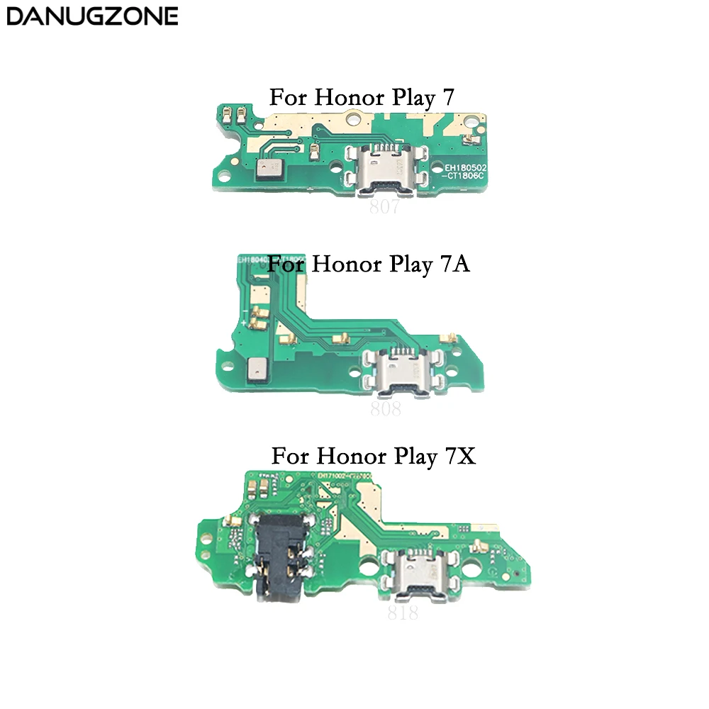 10 шт./лот для Huawei Honor Play 7 7A 7X USB зарядная док-станция Разъем Порт плата зарядки