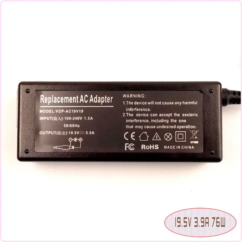 Для Sony VAIO VGP-AC19V37 VGP-AC19V33 VGN-S4 VGN-NW265F женский ноутбук Ac адаптер Зарядное устройство 19 5