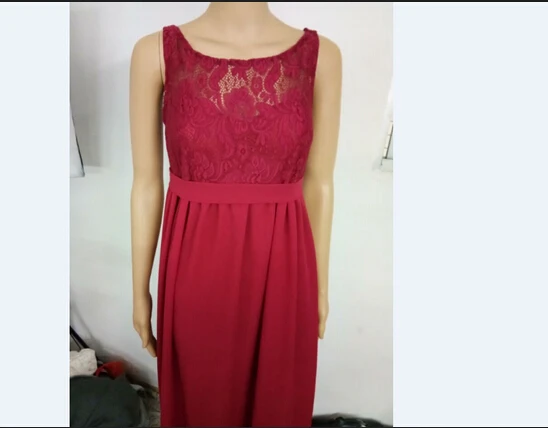 Wine Red Sleeveless Pudcoco Новое поступление кружевное прозрачное бальное платье для беременных женщин полиэфирное повседневное длинное платье однотонный реквизит для фотосессии - Цвет: Wine Red Sleeveless