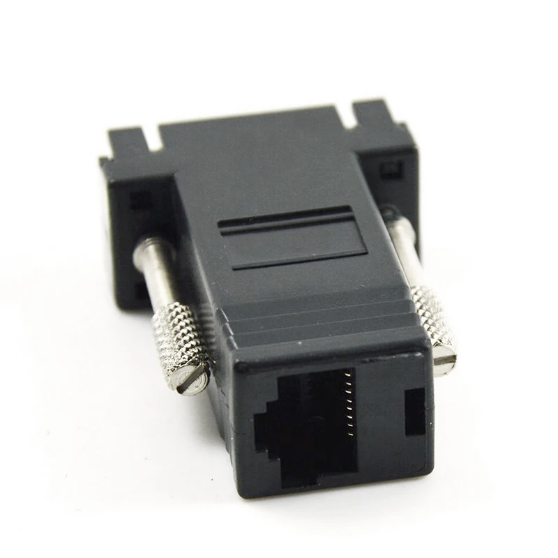 New Hot 2pcs VGA Male to RJ45 Ethernet Port Adapter + Female Converter Extenders Cable NV99 |
