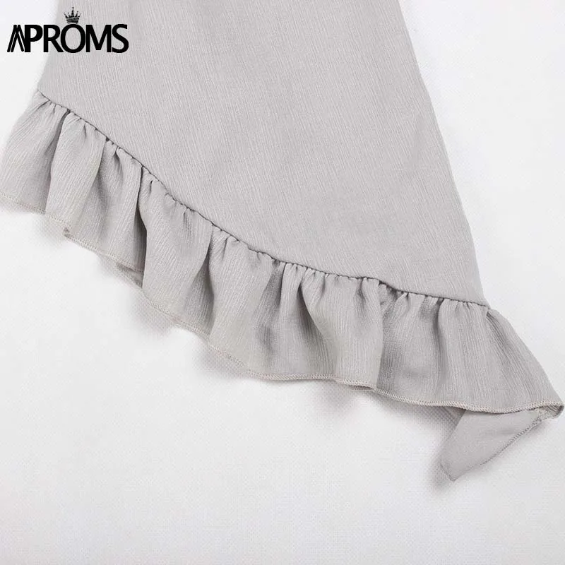 Aproms Sexy V Средства ухода за кожей шеи галстук-бабочку крест Топы корректирующие Для женщин Летняя черная футболка с длинным рукавом Растениеводство Топ Дамы укороченные футболка Femme 40757