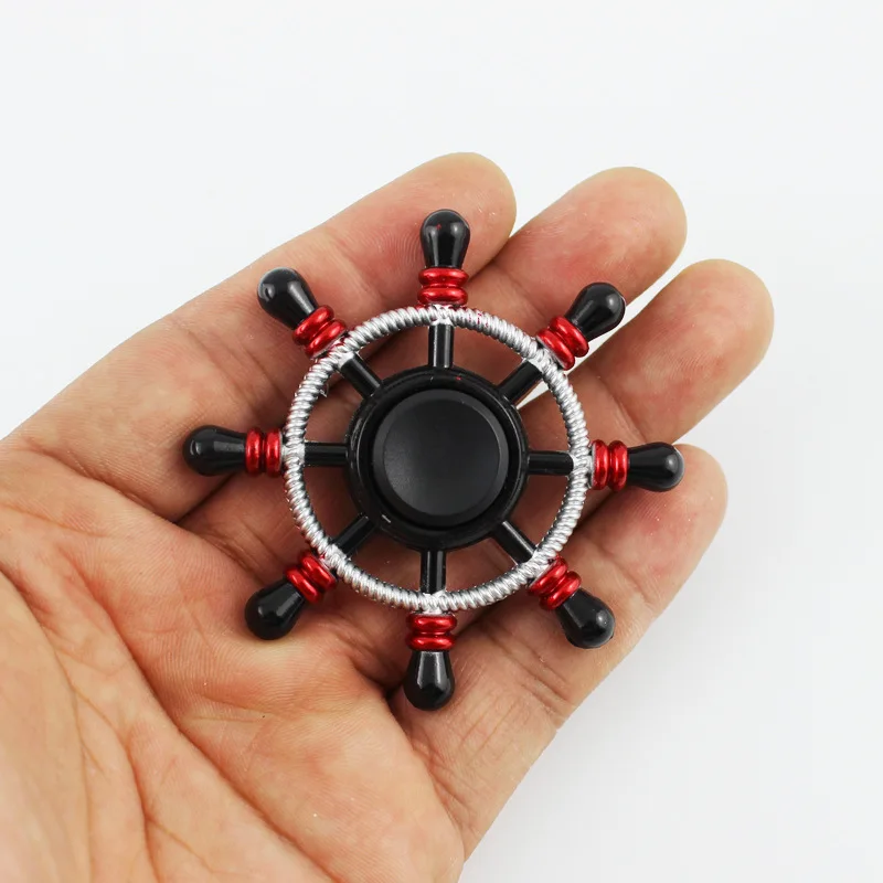 Старый капитан Непоседа Спиннер ручной Spiner металл черный вращение пальцами для