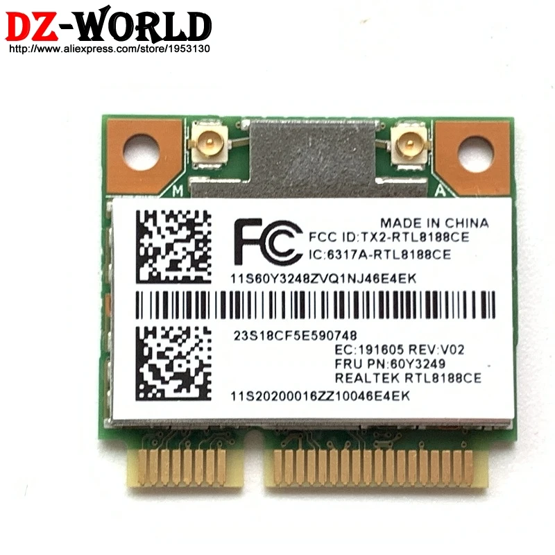 

Wireless card 60Y3249 RTL8188 WLAN WIFI b/g/n For Lenovo ThinkPad T420 T420S T430U X220 T430 X230 E430 E530 X140e E130 X131e