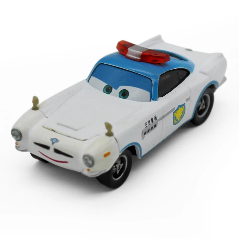 

Brand New Pixar Cars Police Finn Mcmissile Diecast Metal Cartoon Movie Toy Car For Children Gift 1:55 Loose Brand New In Stock