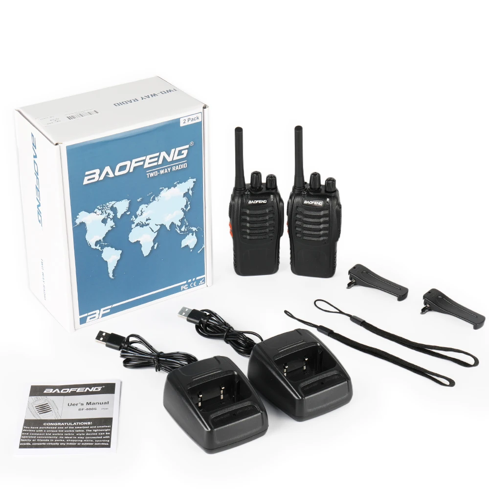 Портативная рация Baofeng BF 88E PMR обновленная версия 888S с зарядным устройством USB УВЧ