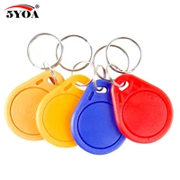 20pcs 13 56mhz ic m1 s50 keyfobs tags rfid key finder card token attendance management keychain abs waterproof