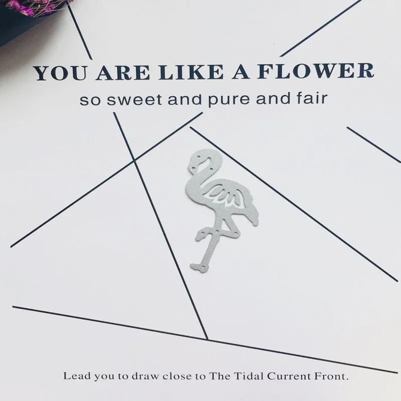 Фламинго металлический прорезной трафарет для окраски DIY Скрапбукинг фото