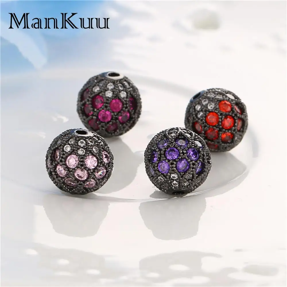 Mankuu 9 мм круглые черные стразы бусины шармы для дискотеки