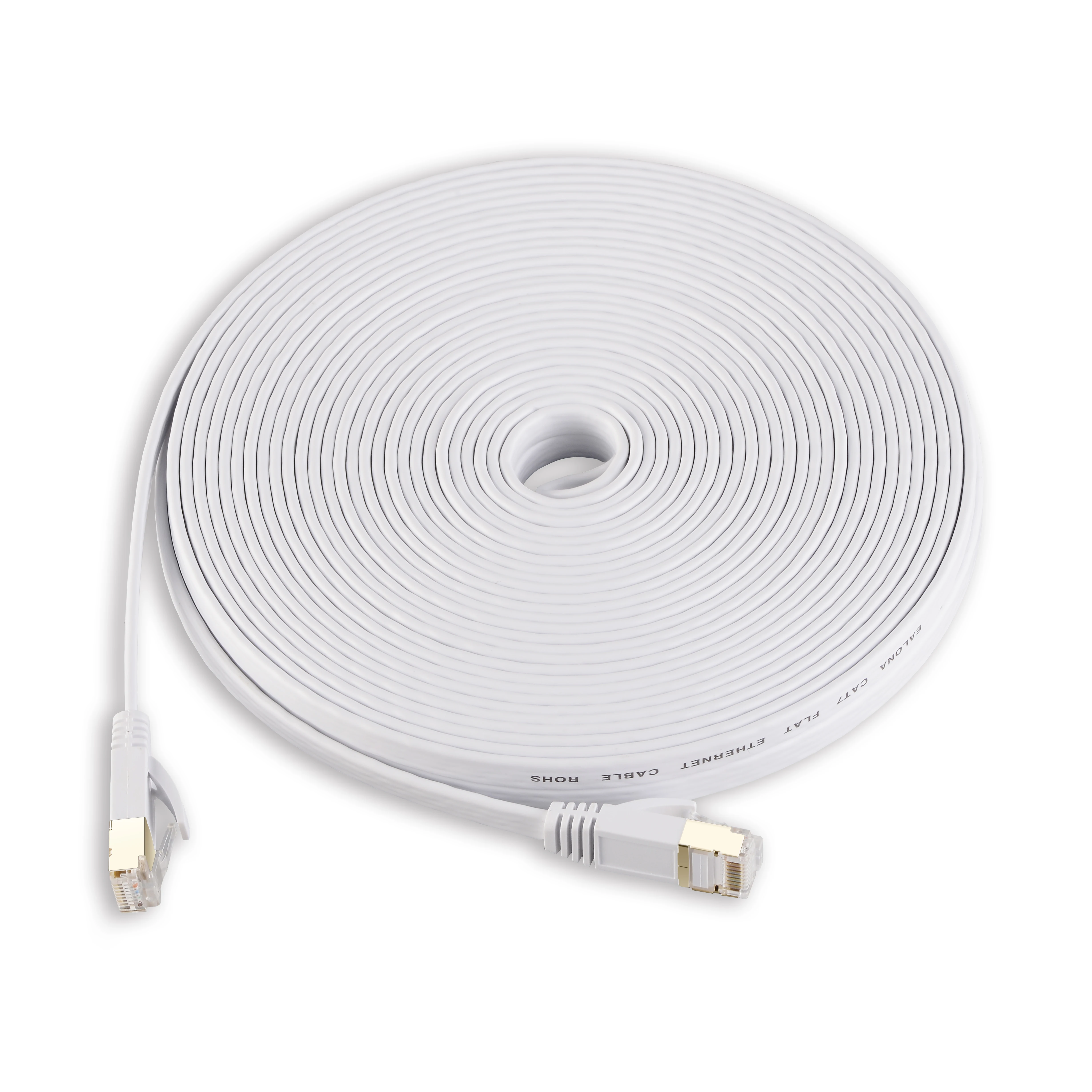 5/15/30 м белый Ethernet Кабель Cat 7 Cat7 Плоский сетевой патч кабель RJ45 экранированный (SSTP)