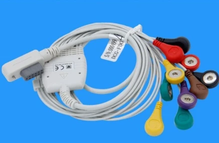 2 шт./лот совместимый Новый JincoMed Holter кабель 10 проводов IEC/AHA Snap recorder ECG 11PIN для