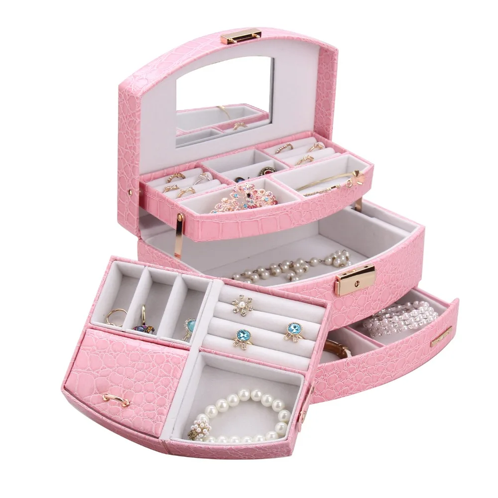 ROWLING большая коробка для хранения ювелирных изделий Розовый подарок на день