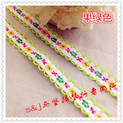 10Yard/Lot Ribbon Embroidery Bilateral Lace Trim 1.2CM Small Broken Flower DIY Manual Clothes Dress Art Materials Decorated - купить по