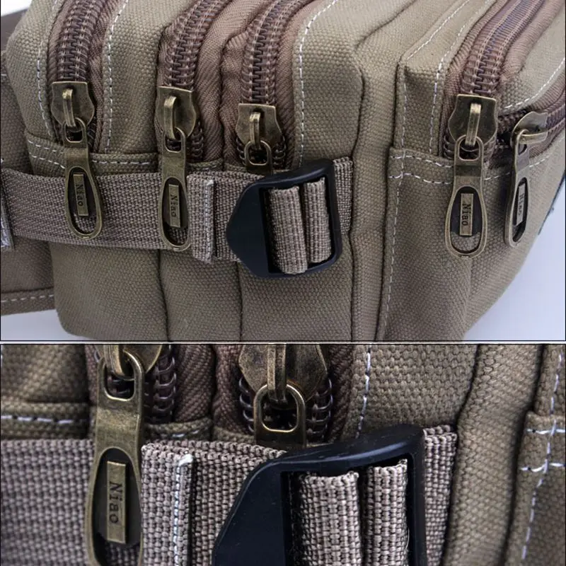 

High Quality Men's Bag Casual Canvas Men Male Chest Pack Phone Coin Zipper Bag Crossbody Leisure Travel Business Shoulder Bags