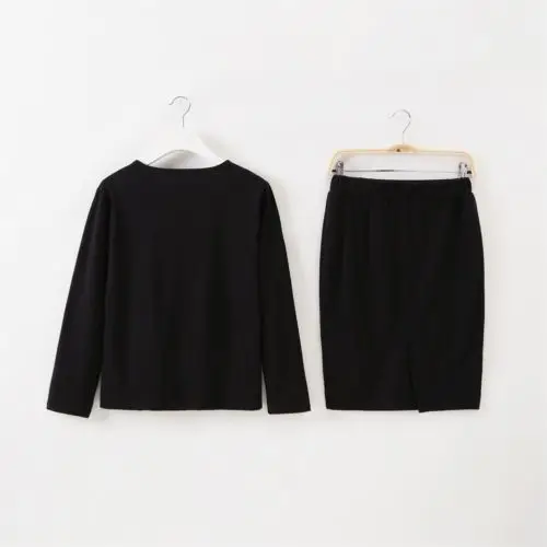 2018 одежда для семьи Одинаковая мамы и дочки из 2 предметов однотонные топы юбка