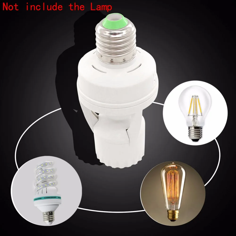 Патрон для светодиодной лампы PBT с винтом 220 В E27|motion sensor lamp|sensor lamp220v e27 |