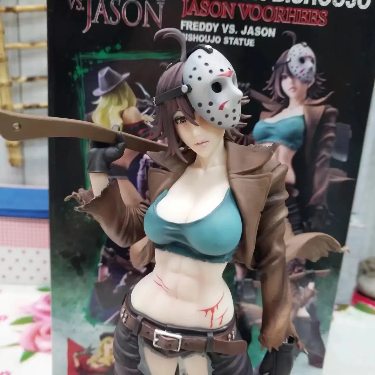 Kotobukiya HORROR bishujo Freddy vs Jason Vorhees 2nd 1/7 полная фигурка - Цвет: Белый