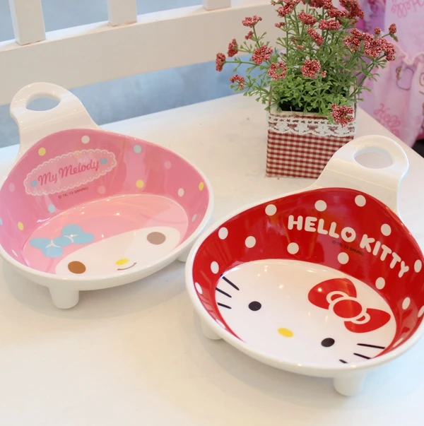 2017 новая быстрая доставка Мелодия Hello Kitty милый котенок кошка собачья миска для