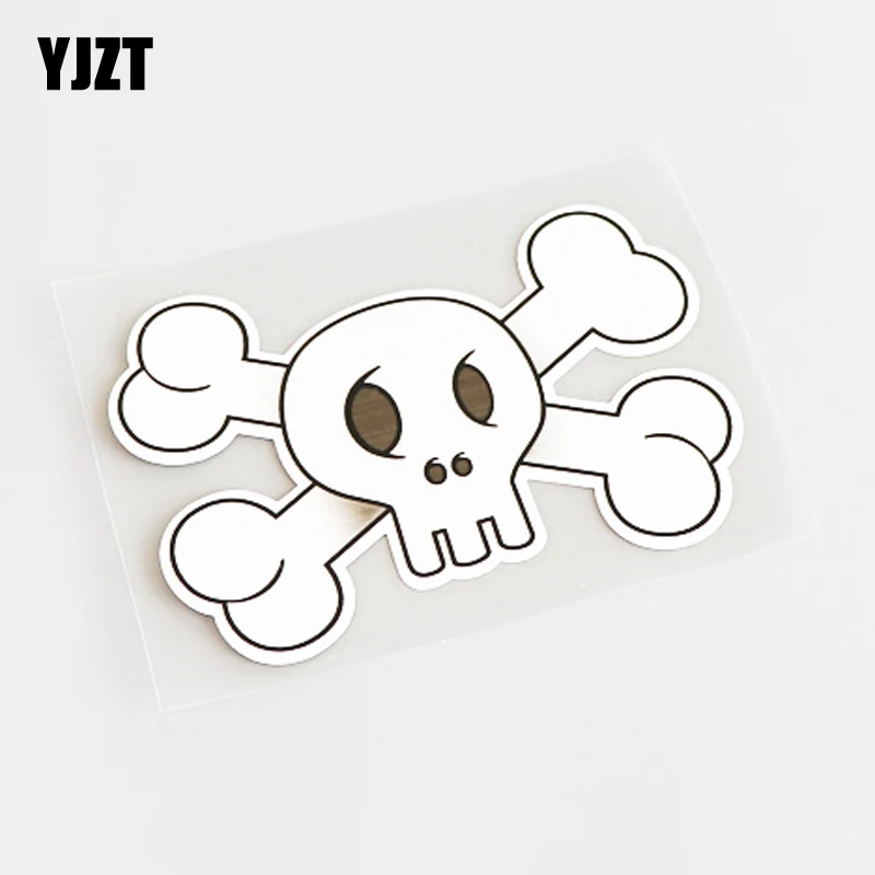 

YJZT 11.5CM*8.2CM Cartoon Ghost SKULL Motorcycle Car-styling PVC Car Sticker Decal 13-1110