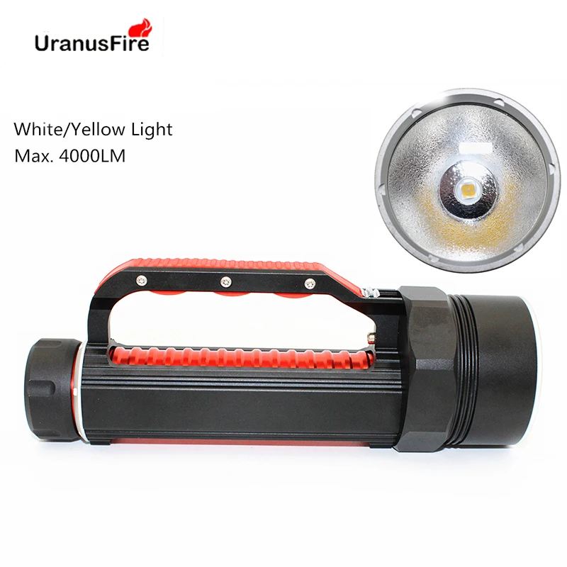 Uranusfire XHP70 светодиодный вспышка для подводного погружения и светильник 4000LM 32 Вт