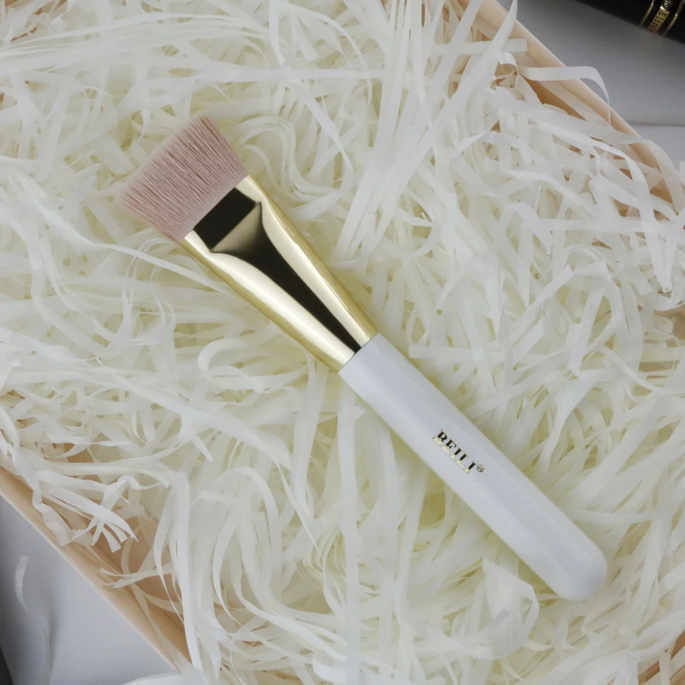 BEILI Pearl White Pro Кисть для макияжа нано Шерстяное волокно Золотая Пудра основа румяна