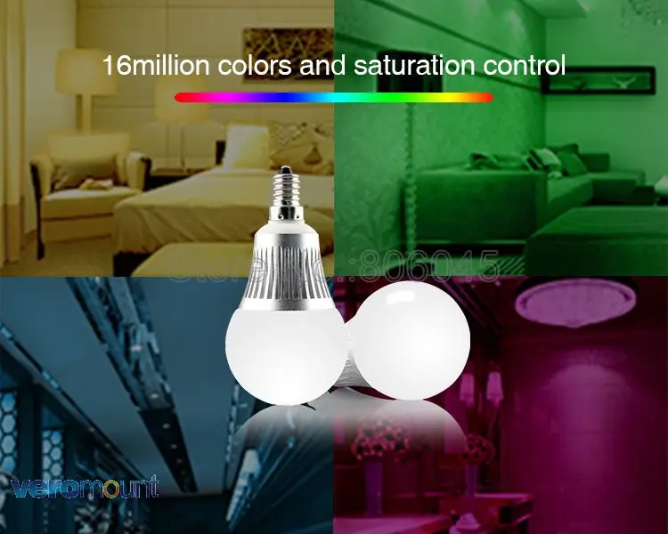 MiLight E14 5 Вт RGB+ CCT Светодиодный прожектор лампы FUT013 110V 220V Полный Цвет дистанционного Управление WiFi смарт-лампы в виде Совместимость 4-Зона дистанционного управления