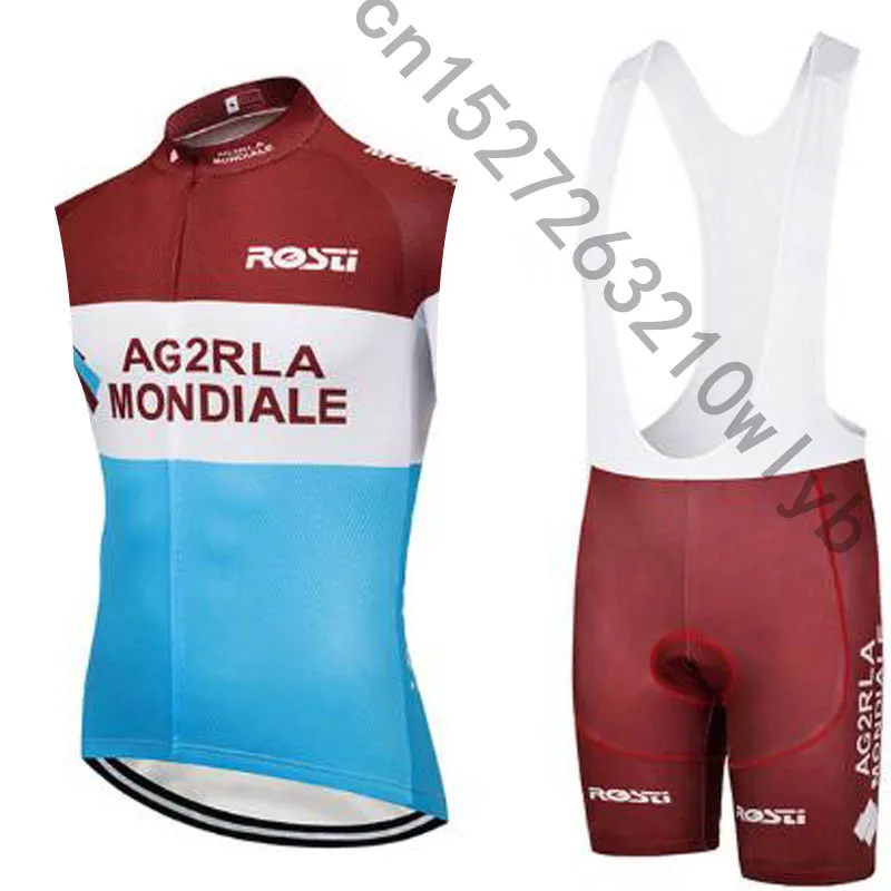 AG2R жилет Для мужчин Велосипеды Джерси с коротким рукавом/Одежда без рукавов